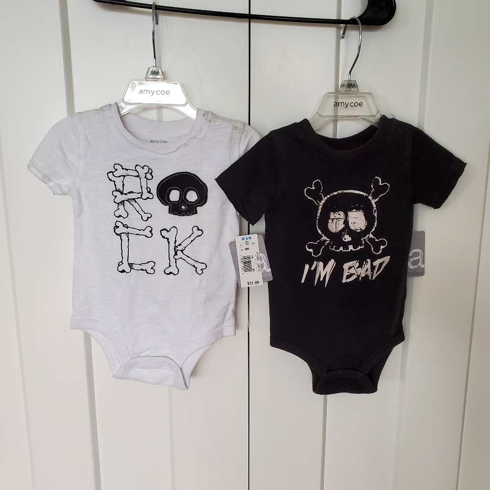 Set of 2 onsies. Rock and im bad.